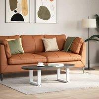 Berkfield Home Coffee Table Legs U-Shaped 2 pcs White 40x(30-31) cm Steel