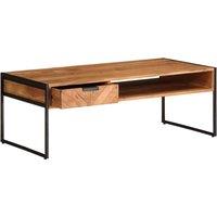 Berkfield Home Coffee Table 110x55x40 cm Solid Wood Acacia in Brown | Size: 110 x 55 x 40 cm