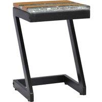 Berkfield Home Coffee Table 30x30x50 cm Solid Teak Wood & Polyresin | Size: 30 x 30 x 50 cm