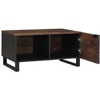 Berkfield Home Coffee Table 80 x 50 x 40 cm - Solid Mango Wood & Engineered Wood in Brown