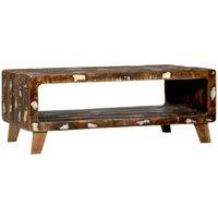 Berkfield Home Coffee Table 90x50x35 cm Solid Wood Reclaimed in Brown | Size: 90 x 50 x 35 cm