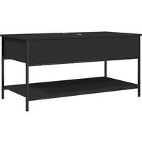 Berkfield Home Coffee Table Black 100x50x50 cm Engineered Wood & Metal | Size: 100 x 50 x 50 cm