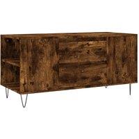 Berkfield Home Coffee Table Smoked Oak 102x44.5x50 cm Engineered Wood in Brown