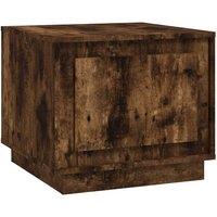 Berkfield Home Coffee Table Smoked Oak 51x50x44 cm Engineered Wood in Brown | Size: 51 x 50 x 44 cm