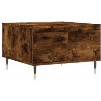 Berkfield Home Coffee Table Smoked Oak 55x55x36.5 cm Engineered Wood in Brown