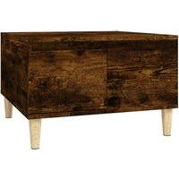 Berkfield Home Coffee Table Smoked Oak 55x55x36.5 cm Engineered Wood in Brown