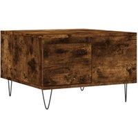 Berkfield Home Coffee Table Smoked Oak 55x55x36.5 cm Engineered Wood in Brown