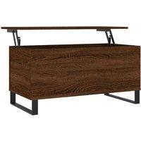 Berkfield Home Coffee Table Brown Oak 90x44.5x45 cm Engineered Wood