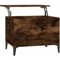 Berkfield Home Coffee Table Smoked Oak 60x44.5x45 cm Engineered Wood in Brown