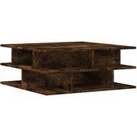 Berkfield Home Coffee Table Smoked Oak 70x70x29 cm Engineered Wood in Brown | Size: 70 x 70 x 29 cm