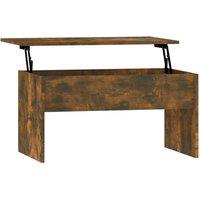 Berkfield Home Coffee Table Smoked Oak 80x50.5x41.5 cm Engineered Wood in Brown