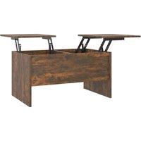 Berkfield Home Coffee Table Smoked Oak 80x50x42.5 cm Engineered Wood in Brown