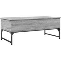 Berkfield Home Coffee Table Grey Sonoma 100x50x40 cm Engineered Wood & Metal | Size: 100 x 50 x 40 cm