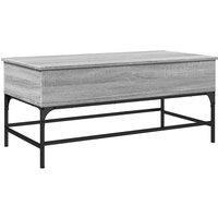 Berkfield Home Coffee Table Grey Sonoma 100x50x45 cm Engineered Wood & Metal | Size: 100 x 50 x 45 cm