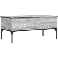 Berkfield Home Coffee Table Grey Sonoma 100x50x45 cm Engineered Wood & Metal | Size: 100 x 50 x 45 cm