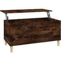 Berkfield Home Coffee Table Smoked Oak 90x44.5x45 cm Engineered Wood in Brown