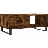 Berkfield Home Coffee Table Smoked Oak 90x50x36.5 cm Engineered Wood in Brown