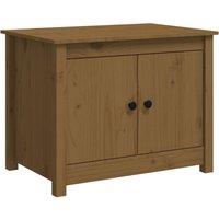 Berkfield Home Coffee Table Honey Brown 71x49x55 cm Solid Wood Pine | Size: 71 x 49 x 55 cm