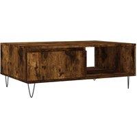 Berkfield Home Coffee Table Smoked Oak 90x60x35 cm Engineered Wood in Brown | Size: 90 x 60 x 35 cm