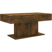Berkfield Home Coffee Table Smoked Oak 96x50x45 cm Engineered Wood in Brown | Size: 96 x 50 x 45 cm