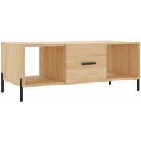Berkfield Home Coffee Table Sonoma Oak 102x50x40 cm Engineered Wood in Brown | Size: 102 x 50 x 40 cm