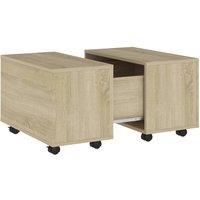Berkfield Home Coffee Table Sonoma Oak 60x60x38 cm Engineered Wood in Brown | Size: 60 x 60 x 38 cm