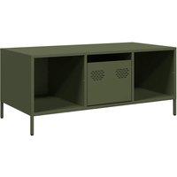 Berkfield Home Coffee Table Olive Green 101.5x50x43.5 cm Cold-rolled Steel