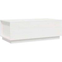Berkfield Home Coffee Table White 100x50x35 cm Solid Wood Pine | Size: 100 x 50 x 35 cm