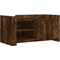 Berkfield Home Coffee Table Smoked Oak 100x50x50 cm Engineered Wood in Brown | Size: 100 x 50 x 50 cm