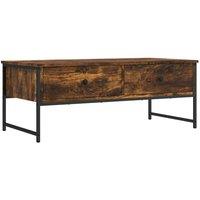 Berkfield Home Coffee Table Smoked Oak 101x49x39.5 cm Engineered Wood in Brown