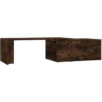 Berkfield Home Coffee Table Smoked Oak 150x50x35 cm Engineered Wood in Brown | Size: 150 x 50 x 35 cm