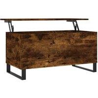 Berkfield Home Coffee Table Smoked Oak 90x44.5x45 cm Engineered Wood in Brown