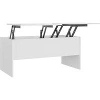 Berkfield Home Coffee Table White 102x50.5x46.5 cm Engineered Wood