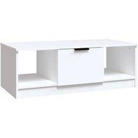 Berkfield Home Coffee Table White 102x50x36 cm Engineered Wood | Size: 102 x 50 x 36 cm