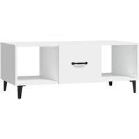 Berkfield Home Coffee Table White 102x50x40 cm Engineered Wood | Size: 102 x 50 x 40 cm