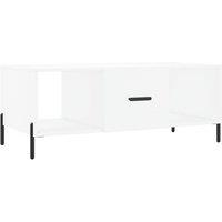 Berkfield Home Coffee Table White 102x50x40 cm Engineered Wood | Size: 102 x 50 x 40 cm