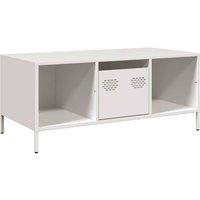 Berkfield Home Coffee Table White 101.5x50x43.5 cm Cold-rolled Steel