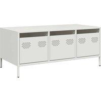 Berkfield Home Coffee Table White 101.5x50x43.5 cm Cold-rolled Steel