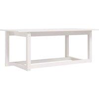 Berkfield Home Coffee Table White 110x55x45 cm Solid Wood Pine | Size: 110 x 55 x 45 cm