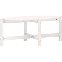 Berkfield Home Coffee Table White 118x63x45 cm Solid Wood Pine | Size: 118 x 63 x 45 cm