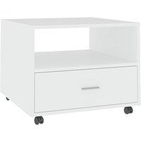 Berkfield Home Coffee Table White 55x55x40 cm Engineered Wood | Size: 55 x 55 x 40 cm