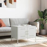 Berkfield Home Coffee Table White 68x50x50.5 cm Steel