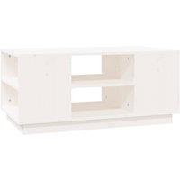 Berkfield Home Coffee Table White 90x49x40.5 cm Solid Wood Pine