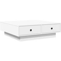 Berkfield Home Coffee Table White 90x90x28 cm Engineered Wood | Size: 90 x 90 x 28 cm