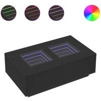Berkfield Home Coffee Table with Infinity LED Black 116x69x40 cm | Size: 116 x 69 x 40 cm