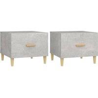 Berkfield Home Coffee Tables 2 pcs Concrete Grey 50x50x40 cm Engineered Wood | Size: 50 x 50 x 40 cm