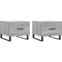 Berkfield Home Coffee Tables 2 pcs Grey Sonoma 50x50x40 cm Engineered Wood | Size: 50 x 50 x 40 cm