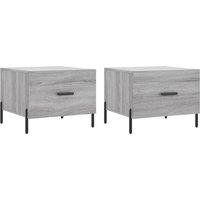 Berkfield Home Coffee Tables 2 pcs Grey Sonoma 50x50x40 cm Engineered Wood | Size: 50 x 50 x 40 cm