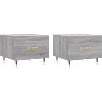 Berkfield Home Coffee Tables 2 pcs Grey Sonoma 50x50x40 cm Engineered Wood | Size: 50 x 50 x 40 cm
