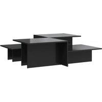 Berkfield Home Coffee Tables 2 pcs High Gloss Black Engineered Wood